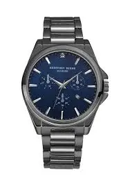 [GBA0025GU] Geoffrey Beene® Gunmetal-Tone Diamond Dial Watch 