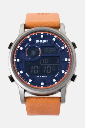 [KRWGD7007701] KENNETH COLE MEN'S LEATHER DIGITAL WATCH  