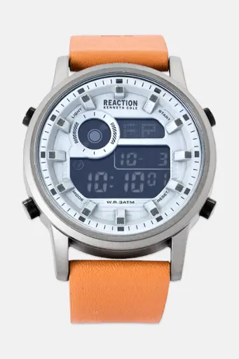 [KRWGD7007704] KENNETH COLE MEN'S LEATHER DIGITAL WATCH   