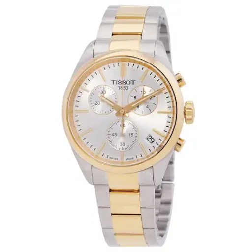 [T1504172203100] Tissot PR 100 Chronograph Quartz Silver Dial Men's Watch