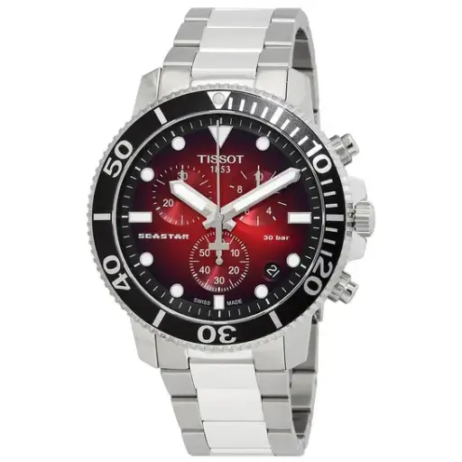 [T1204171142100] Tissot Seastar 1000 Chronograph Quartz Red Gradient Dial Men's Watch