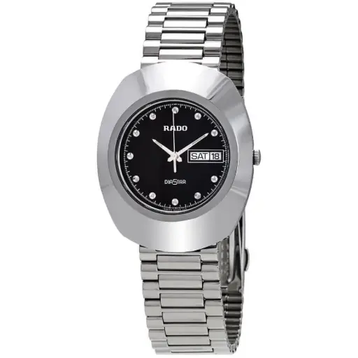 Rado Diastar Stainless Steel Men's Watch  Black Dial
