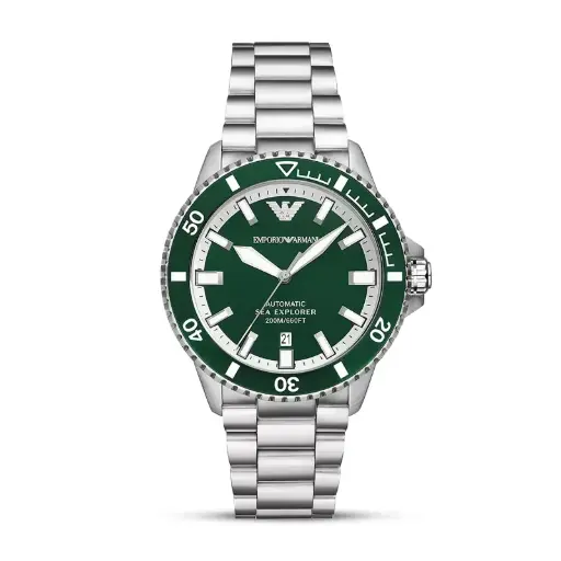 [AR60080] Emporio Armani Sea Explorer Automatic Green Dial Watch 