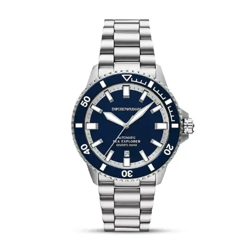 [AR60087] Emporio Armani Sea Explorer Automatic Bule Dial Watch 