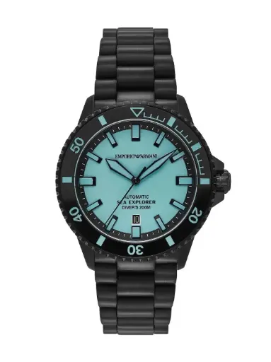 [AR60084] Emporio Armani Sea Explorer Automatic Ice Bule Dial Watch