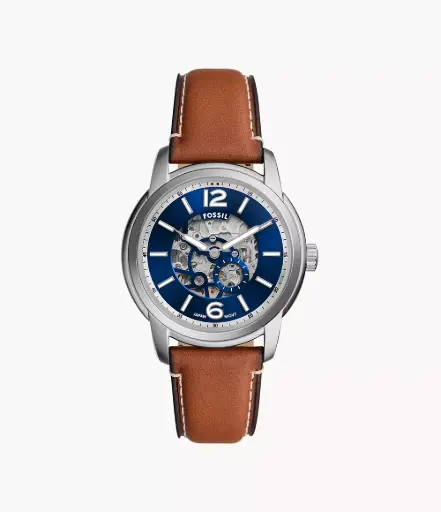 [ME3263] Fossil Heritage Automatic Brown Leather Watch