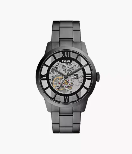 [ME3268] Fossil Townsman Automatic Smoke Stainless Steel Watch